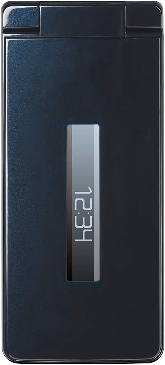 防水折りたたみ式 SHARP AQUOS カメラレスケータイ ブラック (3.4インチ, 125g) - Hi Secondオリジナルクロス付き