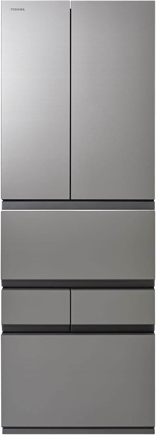 2024年モデル 東芝 461L 冷蔵庫 フレンチドア 6ドア 無線LAN タッチオープン アッシュグレージュ