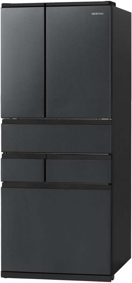 大型冷蔵庫 453L ブラック 6ドア フレンチドア 自動製氷 霜取り不要