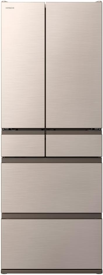 大容量617L 日立製冷蔵庫 幅68.5cm フレンチドア ライトゴールド