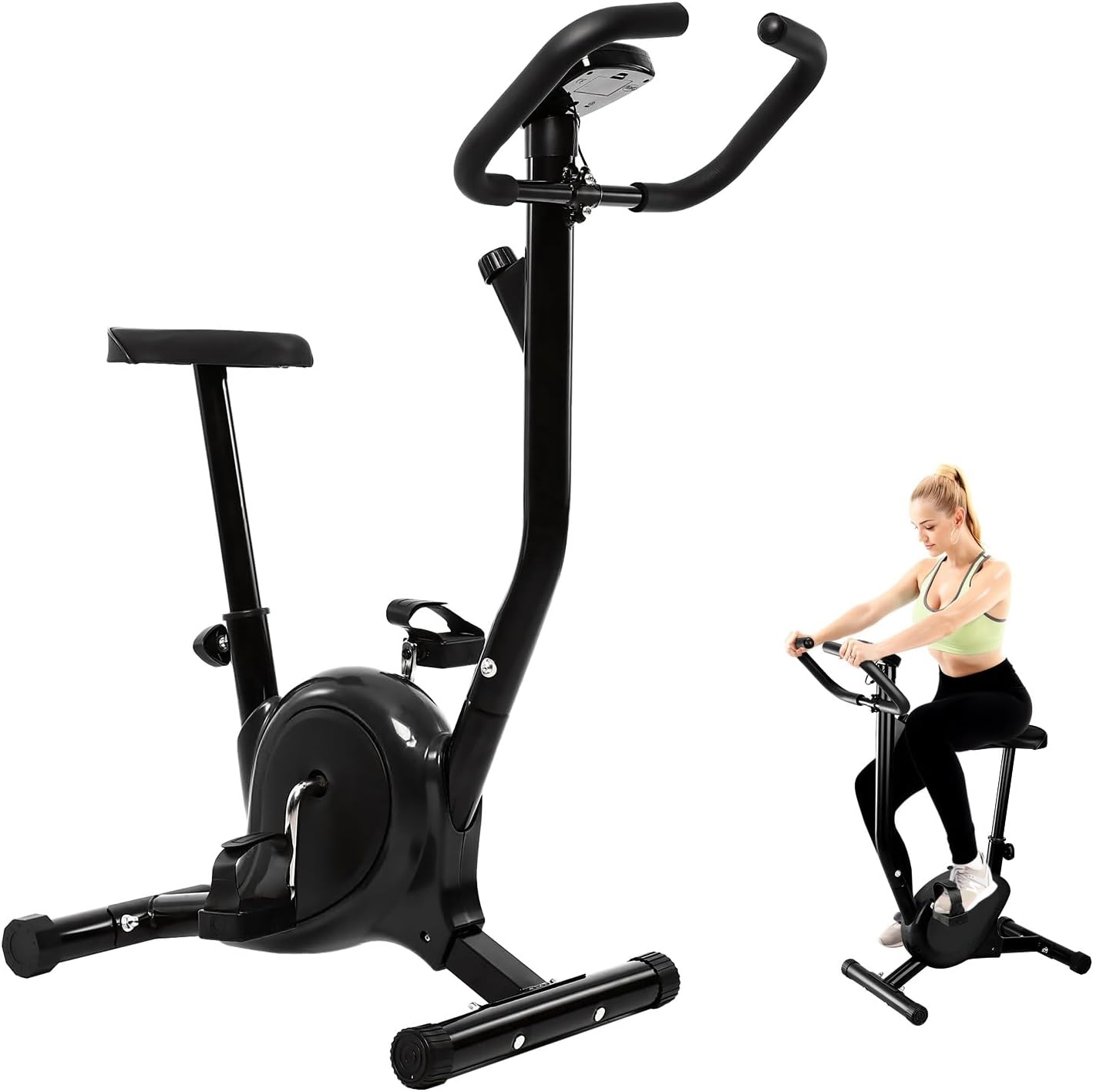 家庭用エアロバイク 静音 スピンバイク エクササイズマシン サドル・ハンドル調節可能