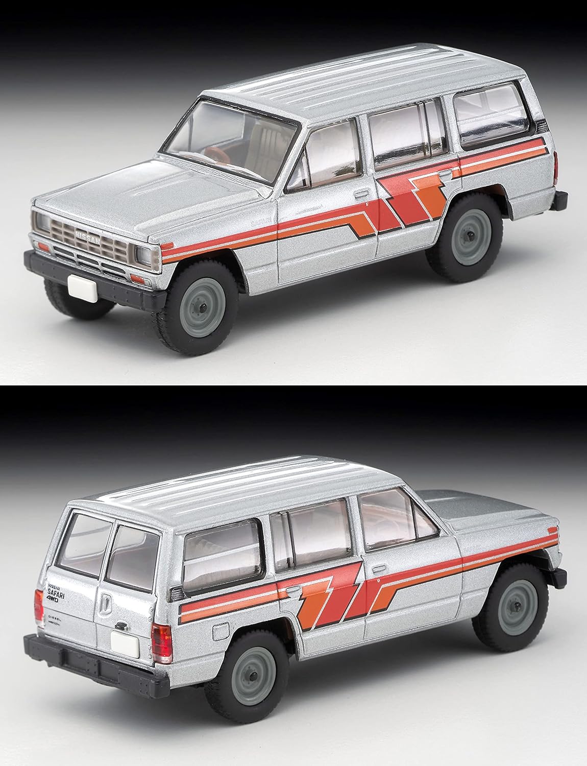 トミカリミテッドヴィンテージ ネオ 日産サファリ エクストラバンDX 完成品 1/64 銀/ストライプ
