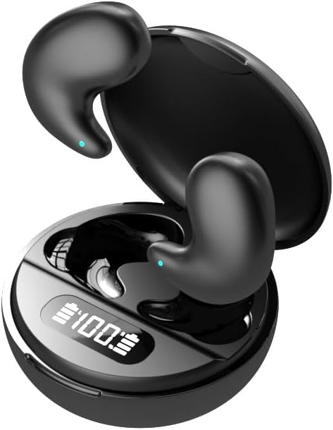 睡眠用ワイヤレスイヤホン ミニサイズ Bluetooth 左右分離型 Type-C iOS Android KD-S21 ブラック