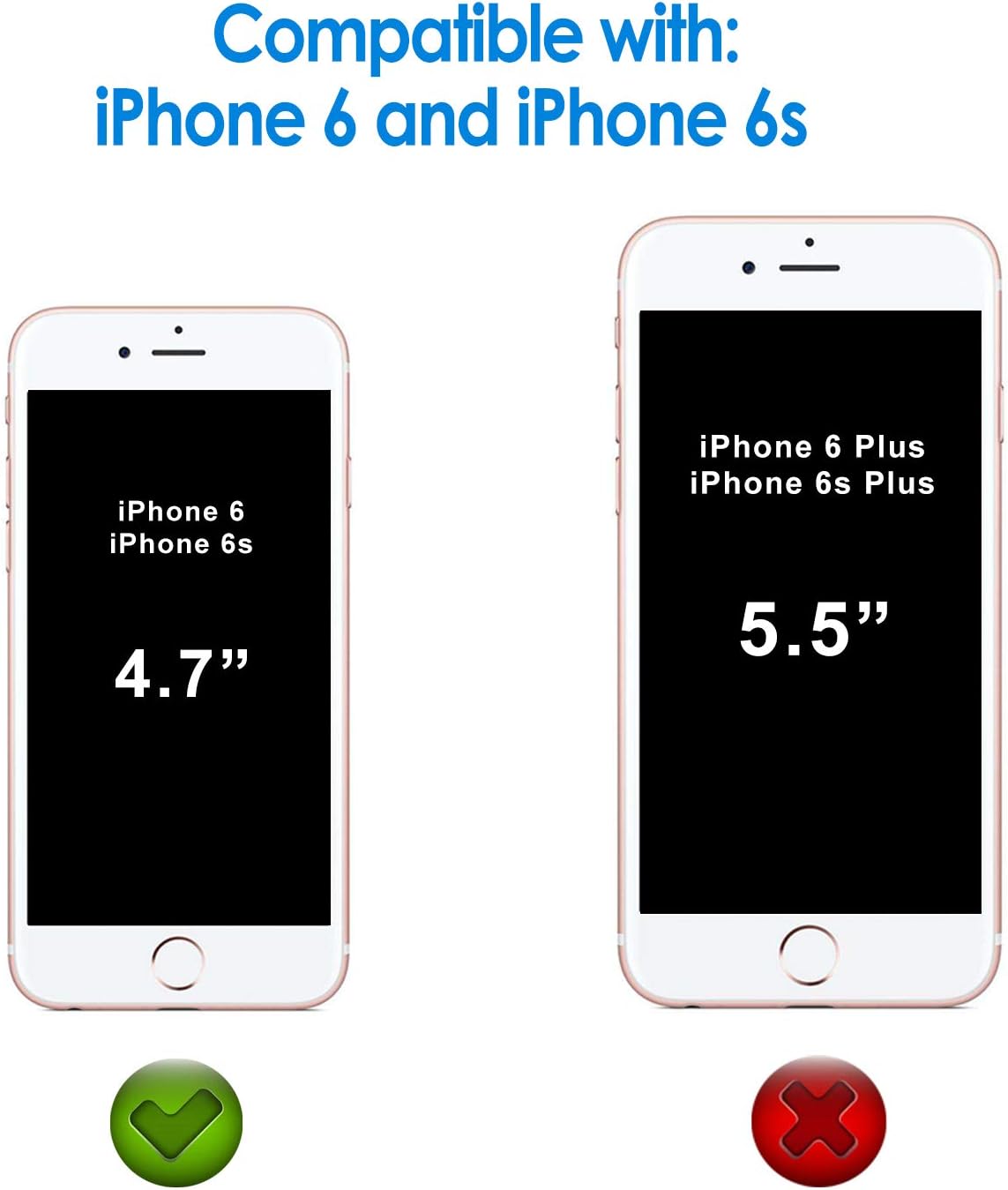 iPhone6s/iPhone6用強化ガラス液晶保護フィルム2枚セット 4.7インチ