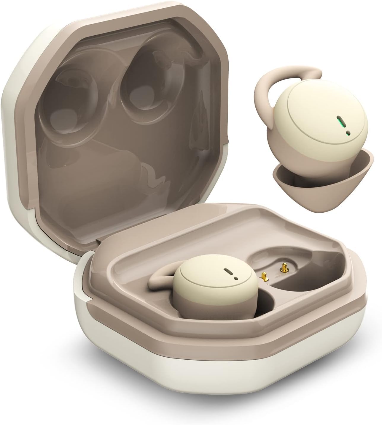 睡眠用ワイヤレスイヤホン 超小型2.3g Bluetooth5.3 IPX5防水 肌色