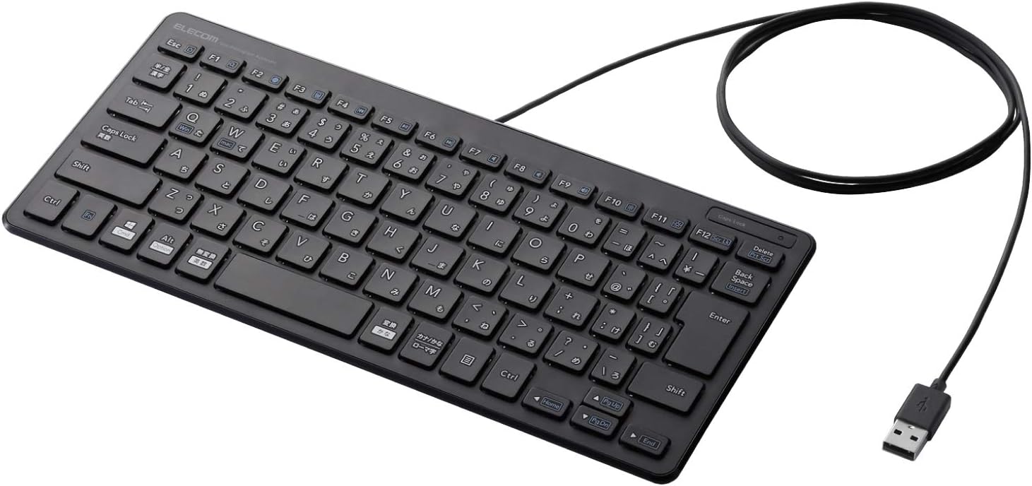 エレコム 有線ミニキーボード パンタグラフ ブラック TK-FCP096BK