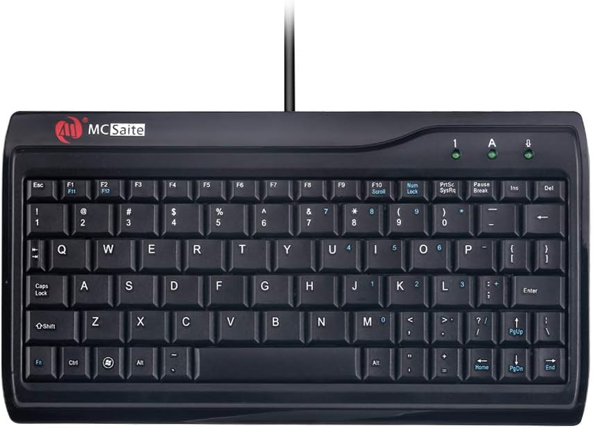 有線コンパクトキーボード 静音 超薄型 USB接続 ノートPC/デスクトップ対応