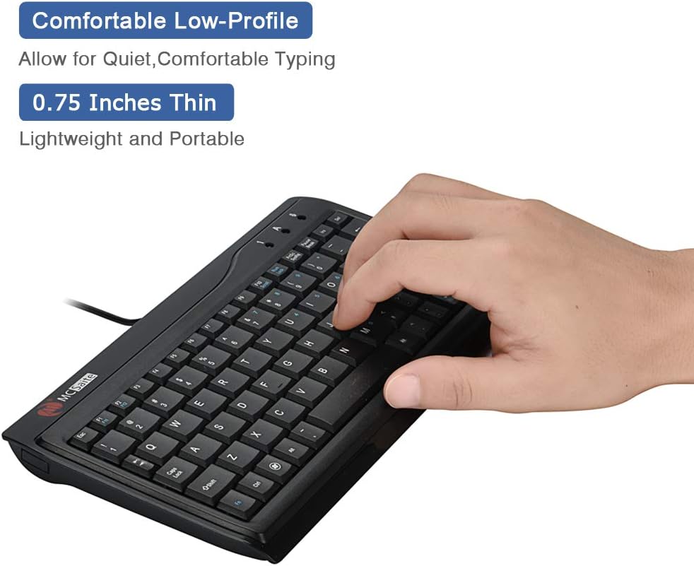 有線コンパクトキーボード 静音 超薄型 USB接続 ノートPC/デスクトップ対応