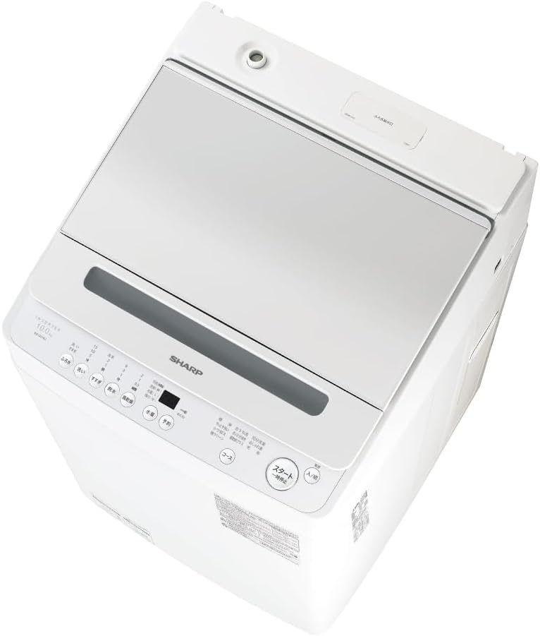 シャープ 全自動洗濯機 10kg ダイヤカット槽 幅55.5cm シルバー