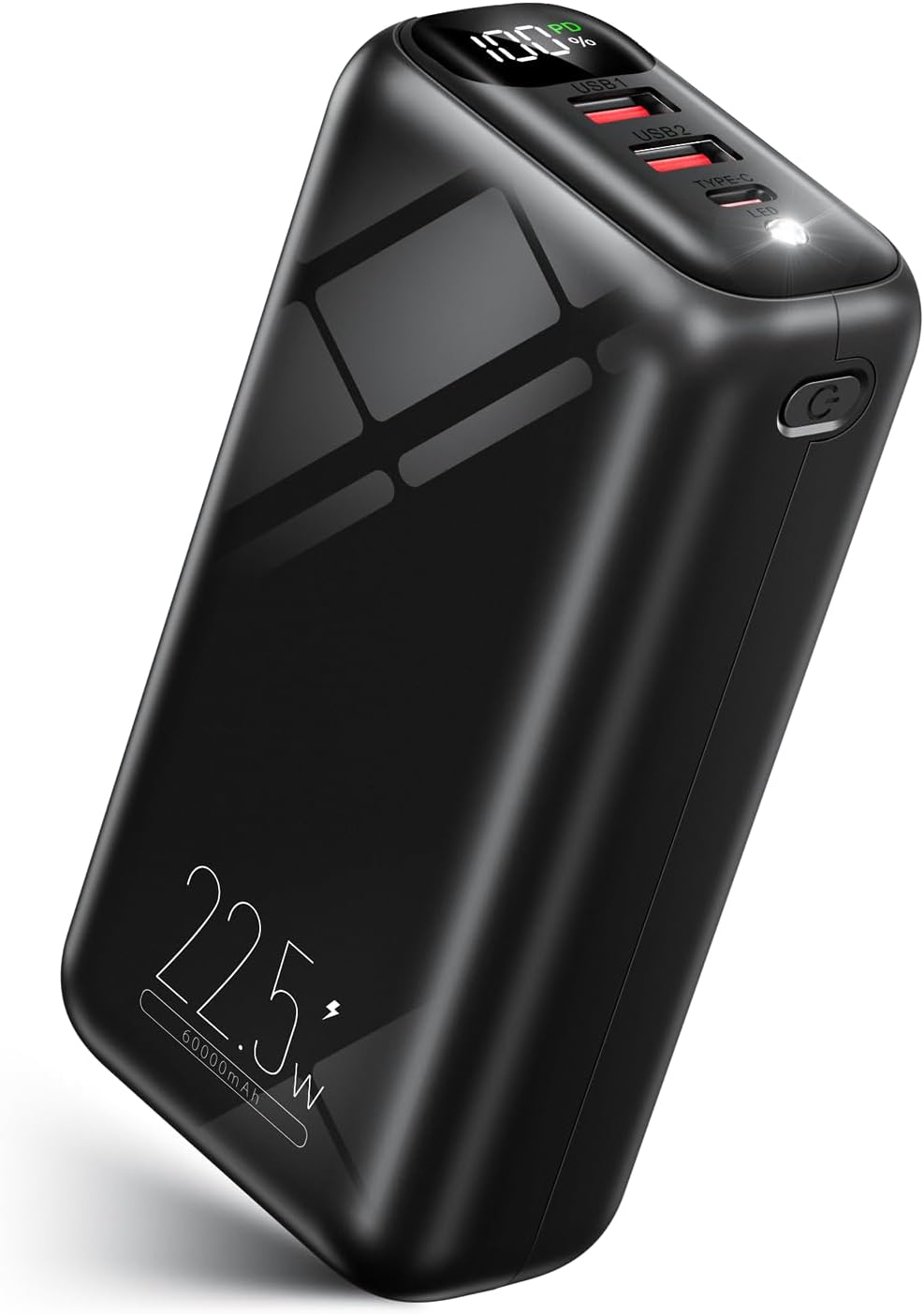 大容量60000mAhモバイルバッテリー 急速充電3台同時充電対応 LCD表示 PSE認証 iPhone/iPad/Android対応