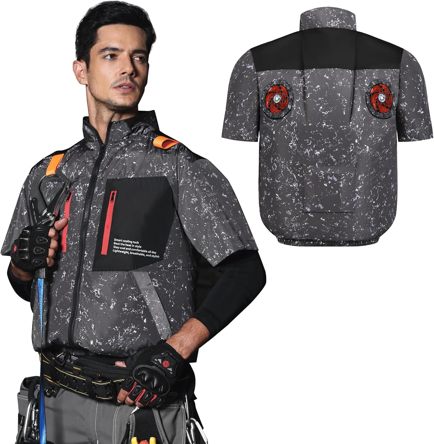 2025年最強 空調作業服 半袖 ハイバックファン メンズ・レディース用 UVカット