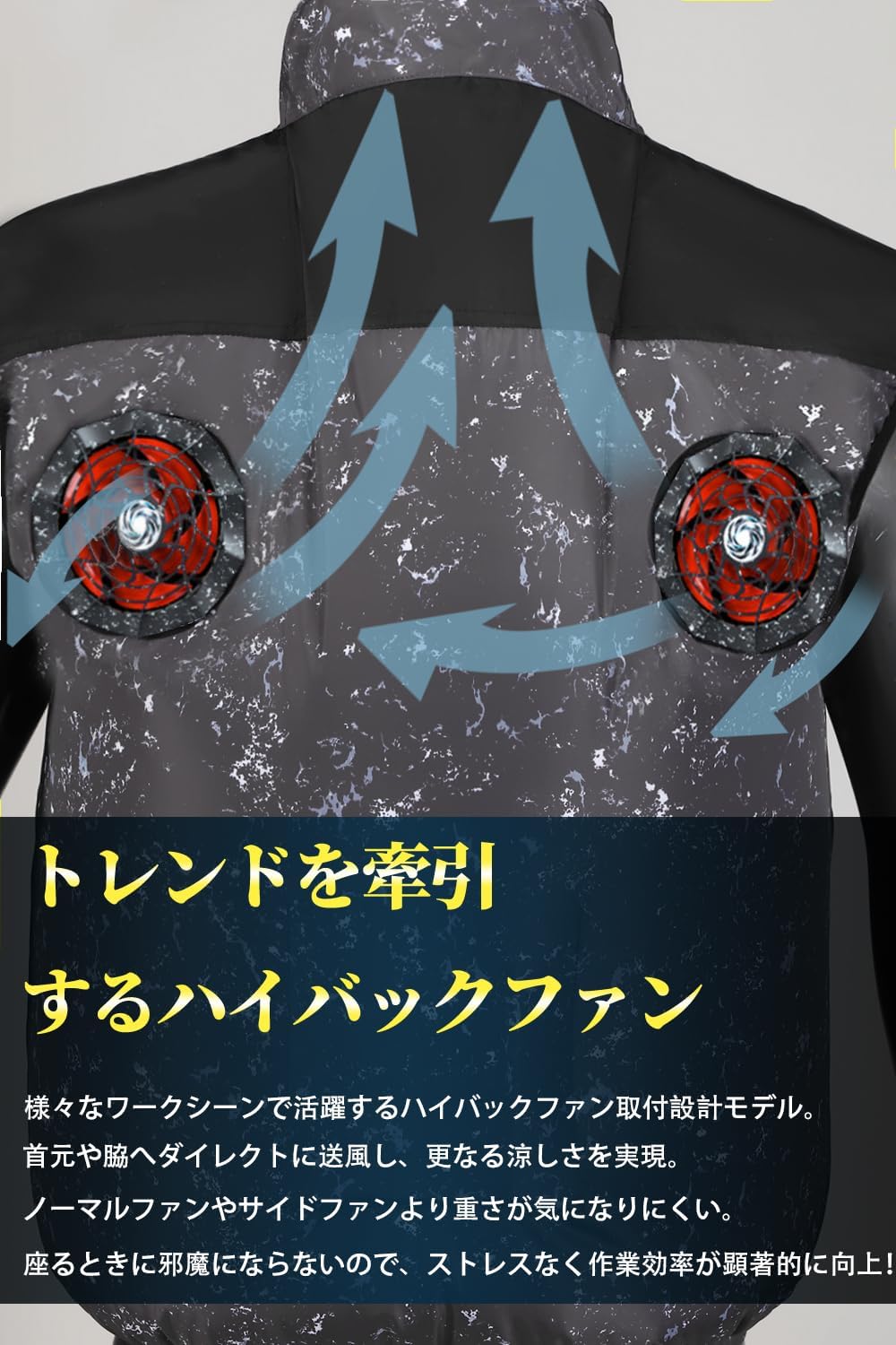 2025年最強 空調作業服 半袖 ハイバックファン メンズ・レディース用 UVカット