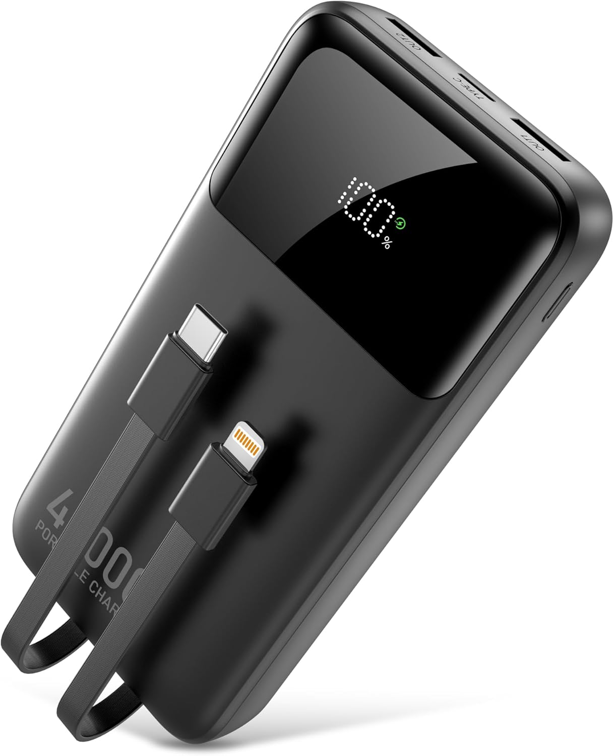 大容量モバイルバッテリー【40000mAh・5台同時充電・急速充電】安全設計PSE認証済/アウトドア・旅行・停電対策用