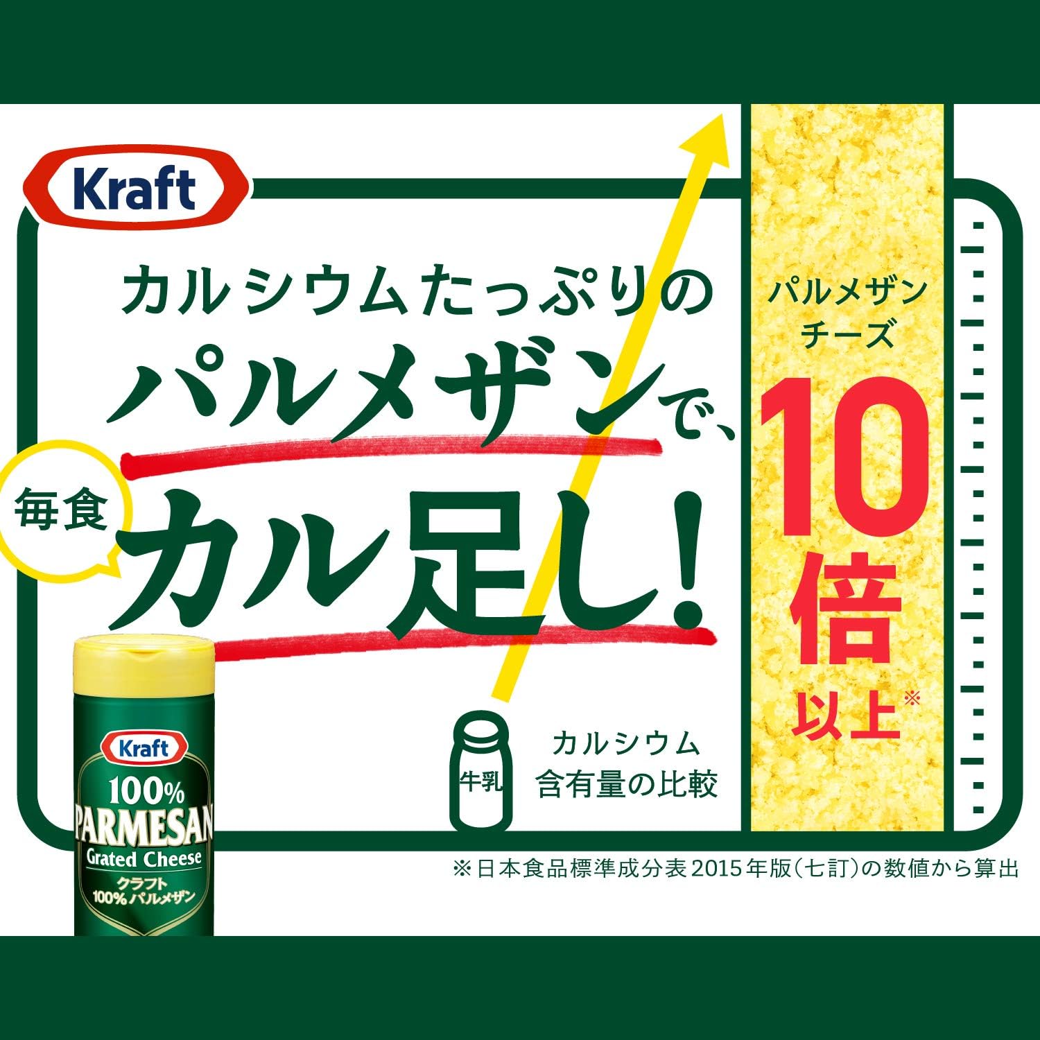 100%パルメザンチーズ（粉チーズ）40g - クラフトナチュラルチーズ