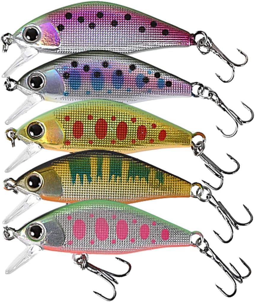 トラウトミノー 5色セット 4.5g シンキングルアー 渓流用