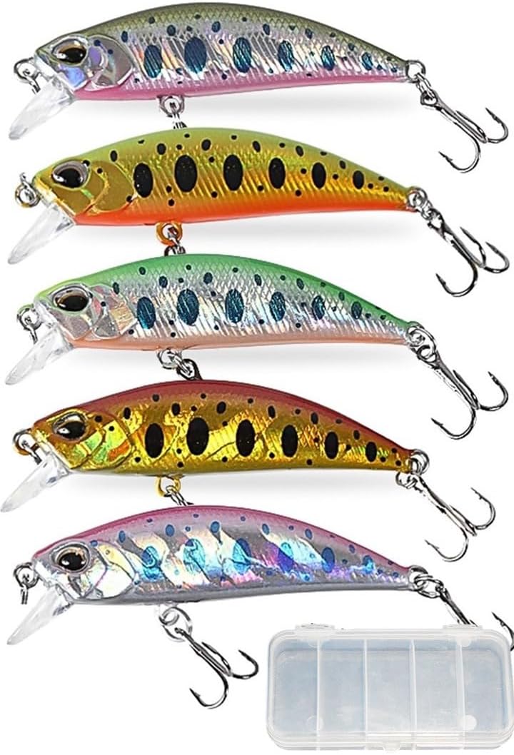 渓流用ヘビーシンキングトラウトミノールアーセット（5g・5色入り）