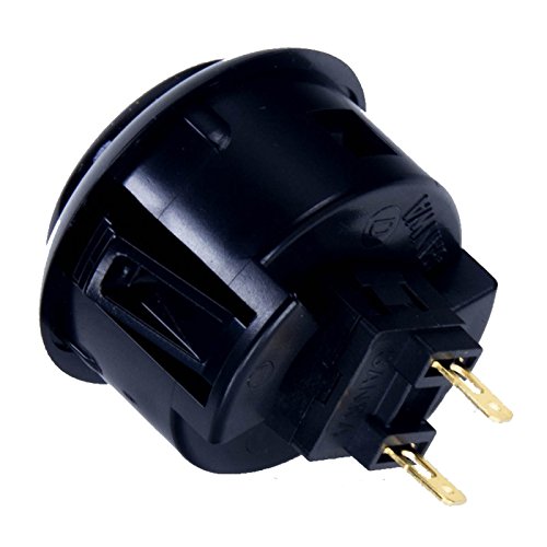 ハメ込み式押しボタン30φ 黒 - 三和電子製