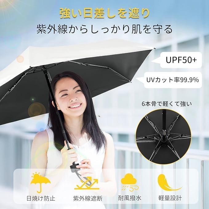 折りたたみ日傘 UVカット 超軽量 メンズ・レディース兼用 母の日・父の日ギフト用