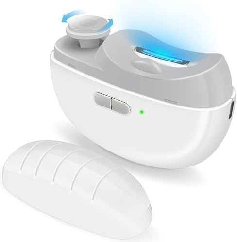 赤ちゃん・子供・大人向け 2in1電動爪切り LEDライト付き Type-C充電 超軽量 低騒音