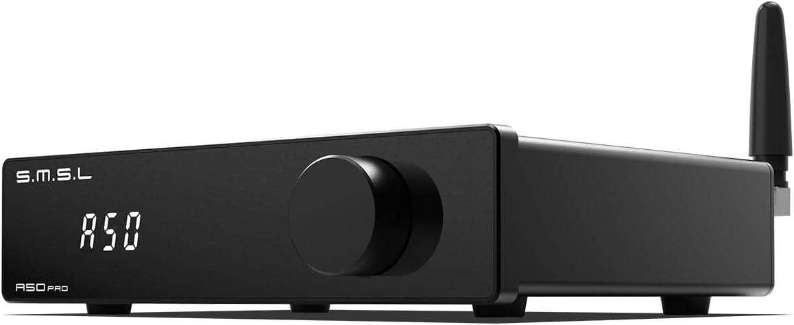 Bluetooth対応小型パワーアンプ S.M.S.L A50PRO 2.1ch・2.0ch 超低音出力 EQ調節・リモコン操作