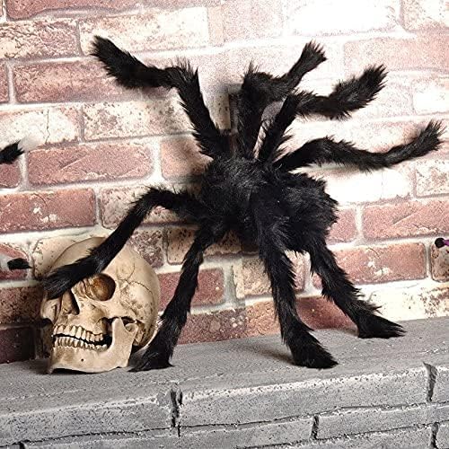 ハロウィンパーティー用 巨大黒蜘蛛 お化け屋敷装飾 90cm