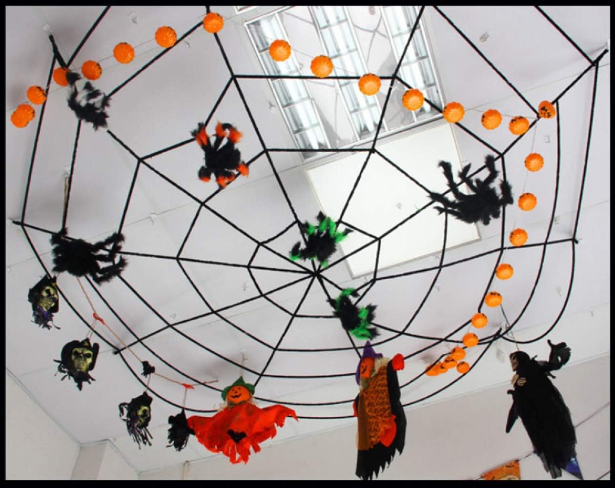 ハロウィン インテリア 巨大クモと蜘蛛の巣 4点セット 150cm