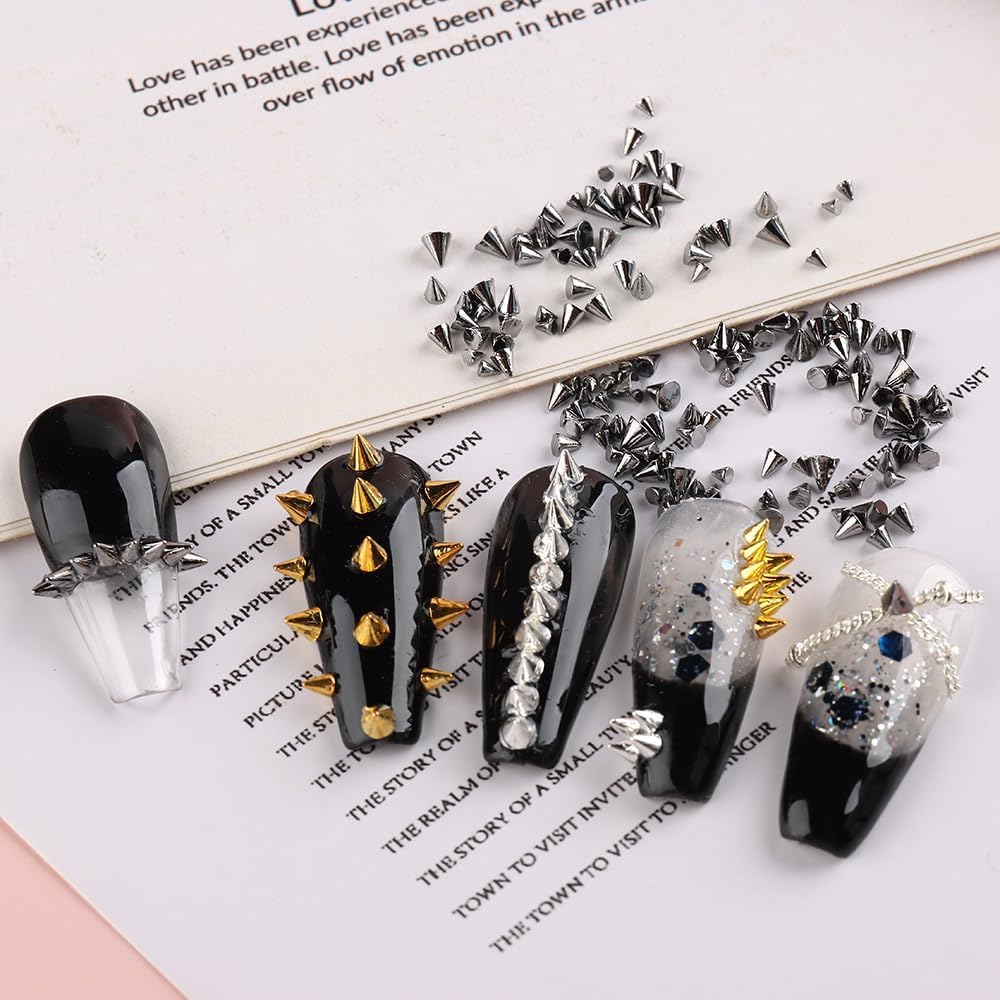 ネイルアート用 ラインストーンパーツ（銀・金 3mm×2 ラウンドクリスタル） DIY手芸素材