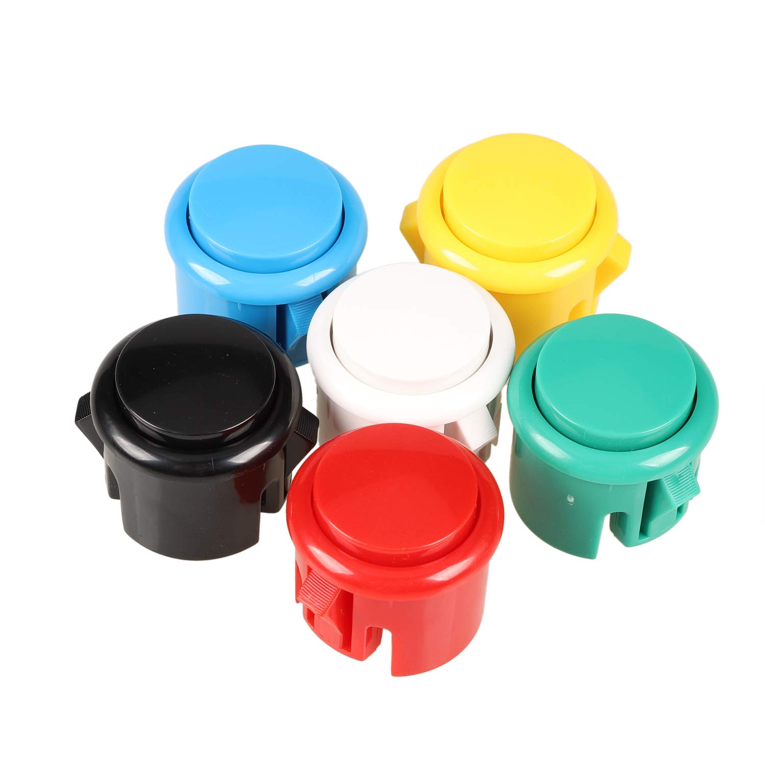 押しボタンスイッチ Sanwa OBSF-30 12x30mm DIY アーケードゲーム用 (各色2個セット)