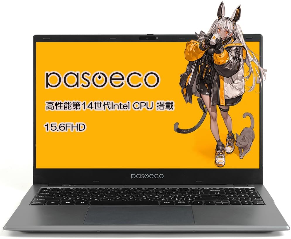 第14世代ノートパソコン 15.6型 FHD液晶 インテル N100/メモリ8GB/SSD256GB/Windows 11 Pro/MS Office 2019
