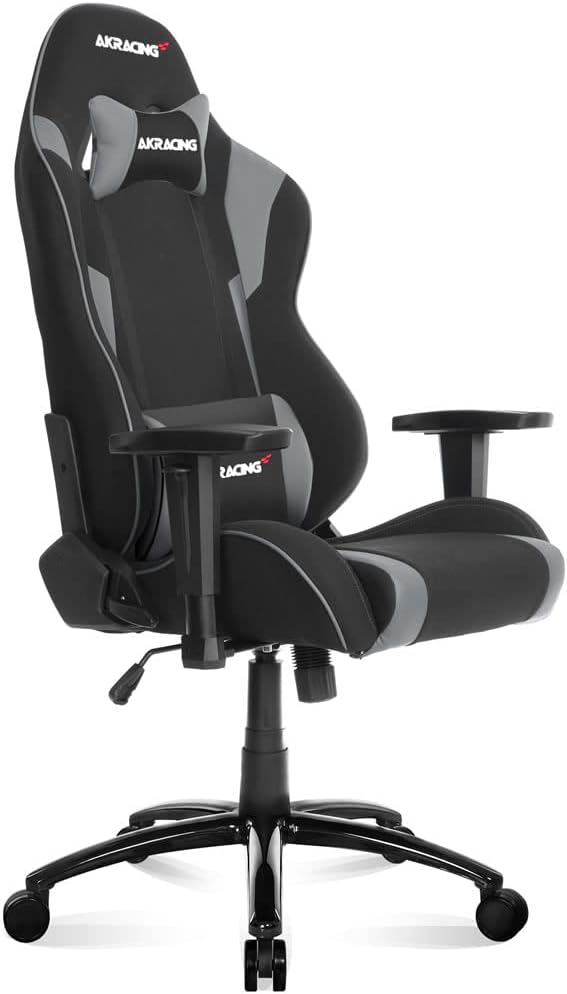在宅勤務向け AKRACING WOLF ゲーミングチェア グレー ファブリック 180度リクライニング 5年保証