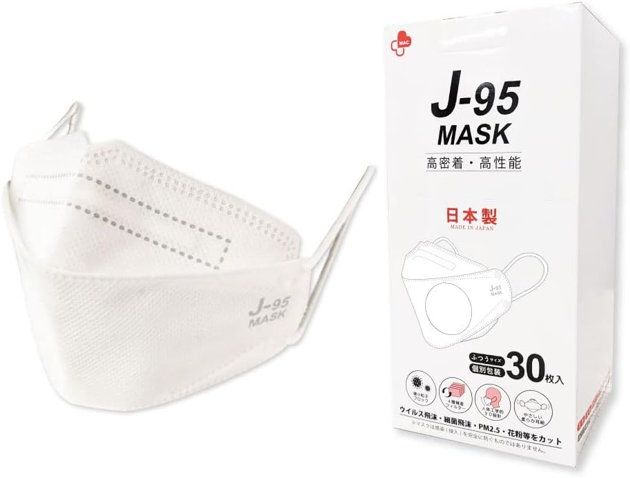 日本製医療用マスク JIS規格適合 30枚個別包装 4層3Dフィット
