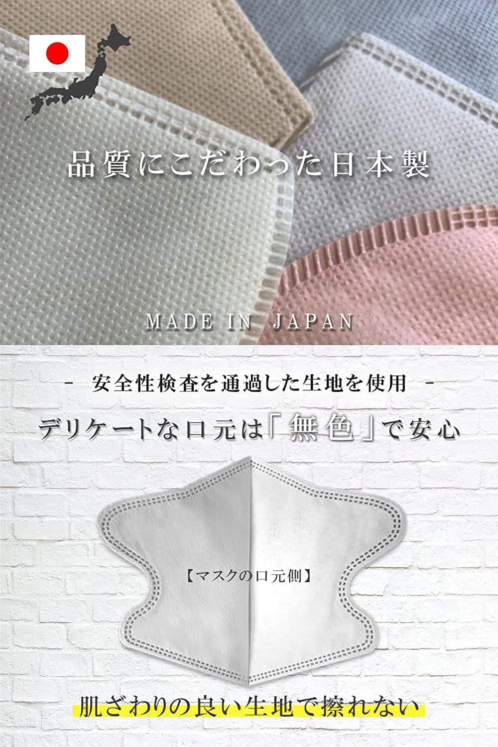 日本製 立体医療用不織布手術マスク