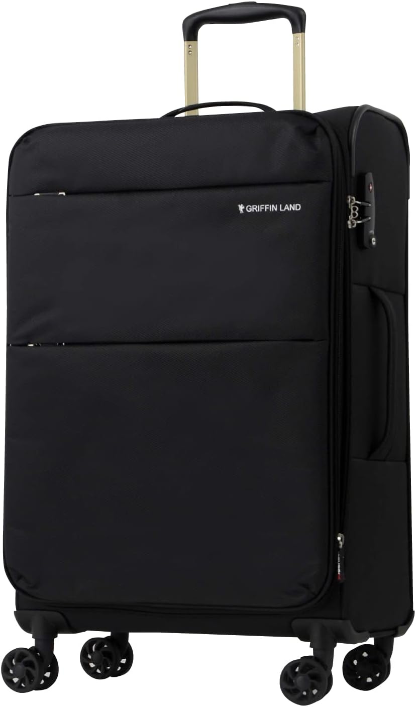レディース 軽量 Lサイズ スーツケース キャリーバッグ TSAロック ダブルキャスター 95L 105L拡張 ブラック
