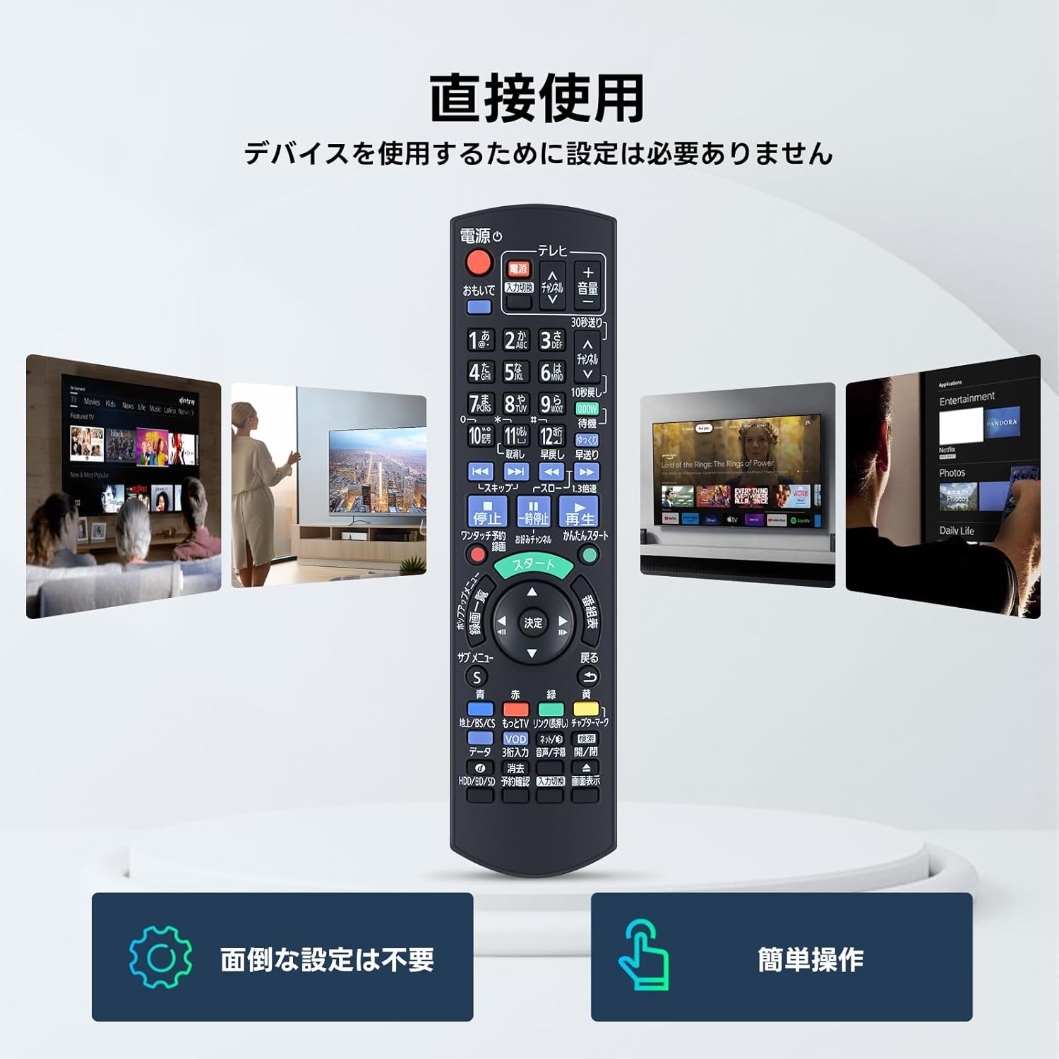 パナソニック ディーガ ブルーレイレコーダー用互換リモコン N2QAYB000919