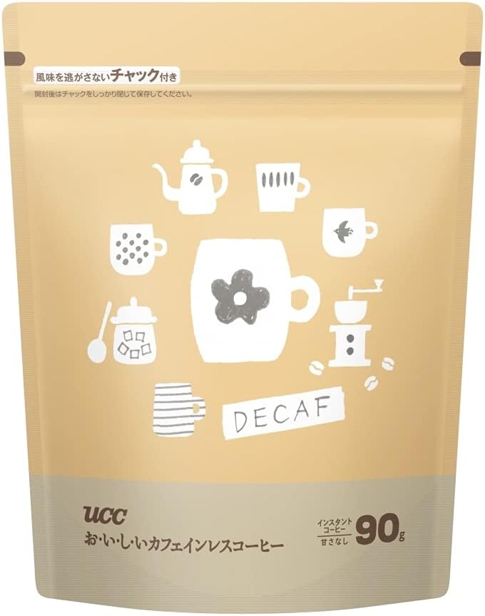 UCCカフェインレスインスタントコーヒー袋90g【EC限定】