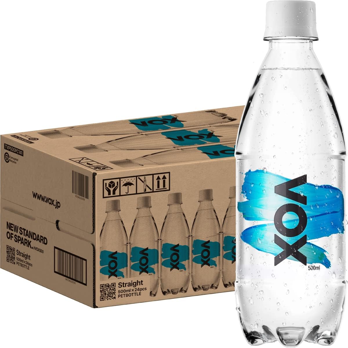 強炭酸水 VOX ストレート 無糖 500ml ×24本