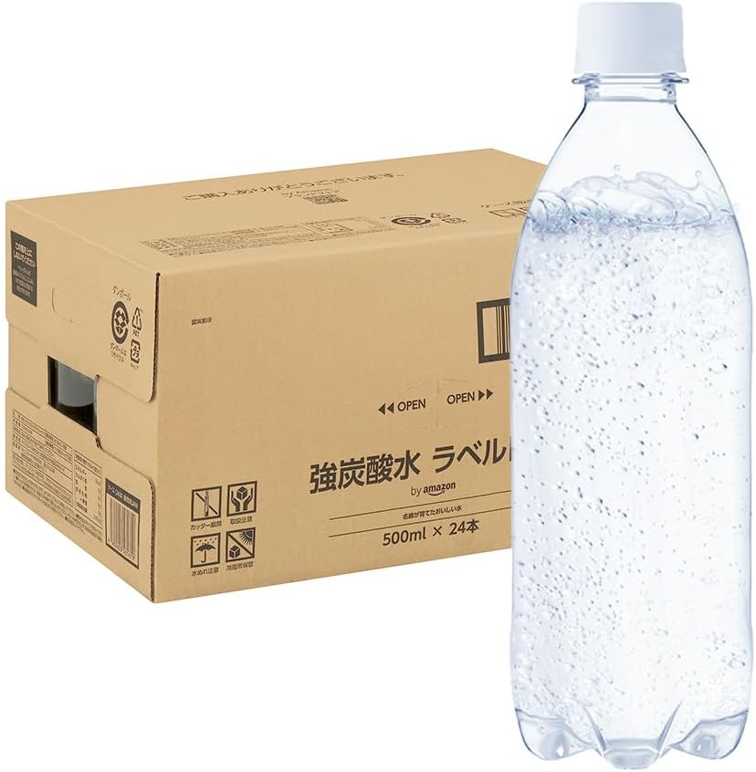 強炭酸水 ラベルレス 500ml ×24本セット