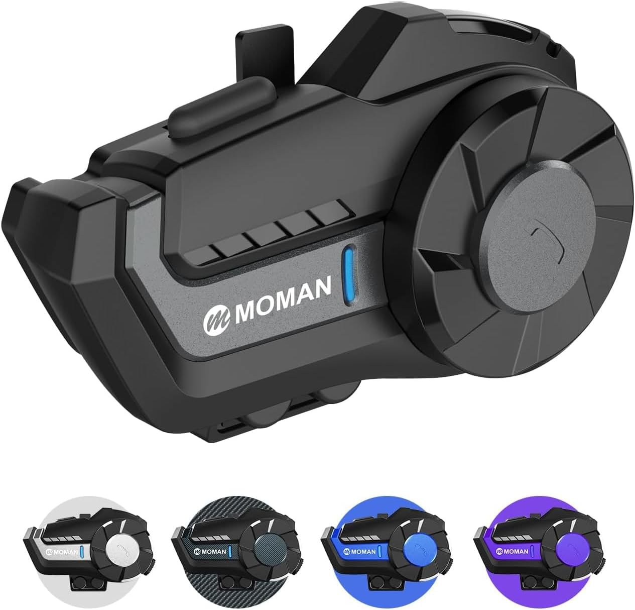 バイク用インカム Moman H2 Pro 1000m通信・2台同時接続対応・IP65防水・音声アシスタント機能搭載