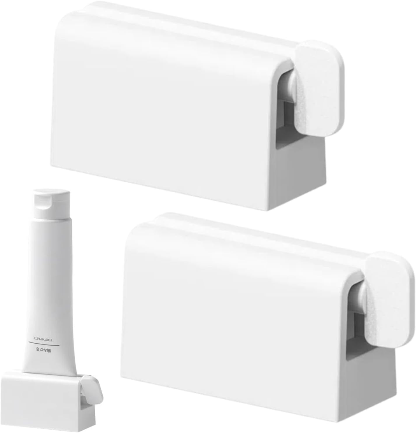 歯磨き粉用ABS製チューブ絞り器2個セット (ホルダー付き)
