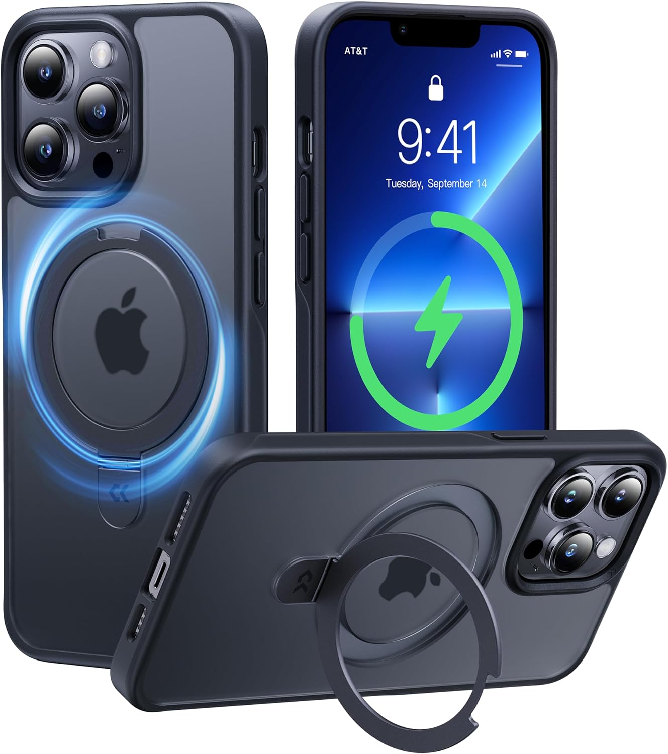 8周年記念 CASEKOO iPhone 13 Pro用薄型半透明ケース マット仕上げ MagSafe対応 耐衝撃