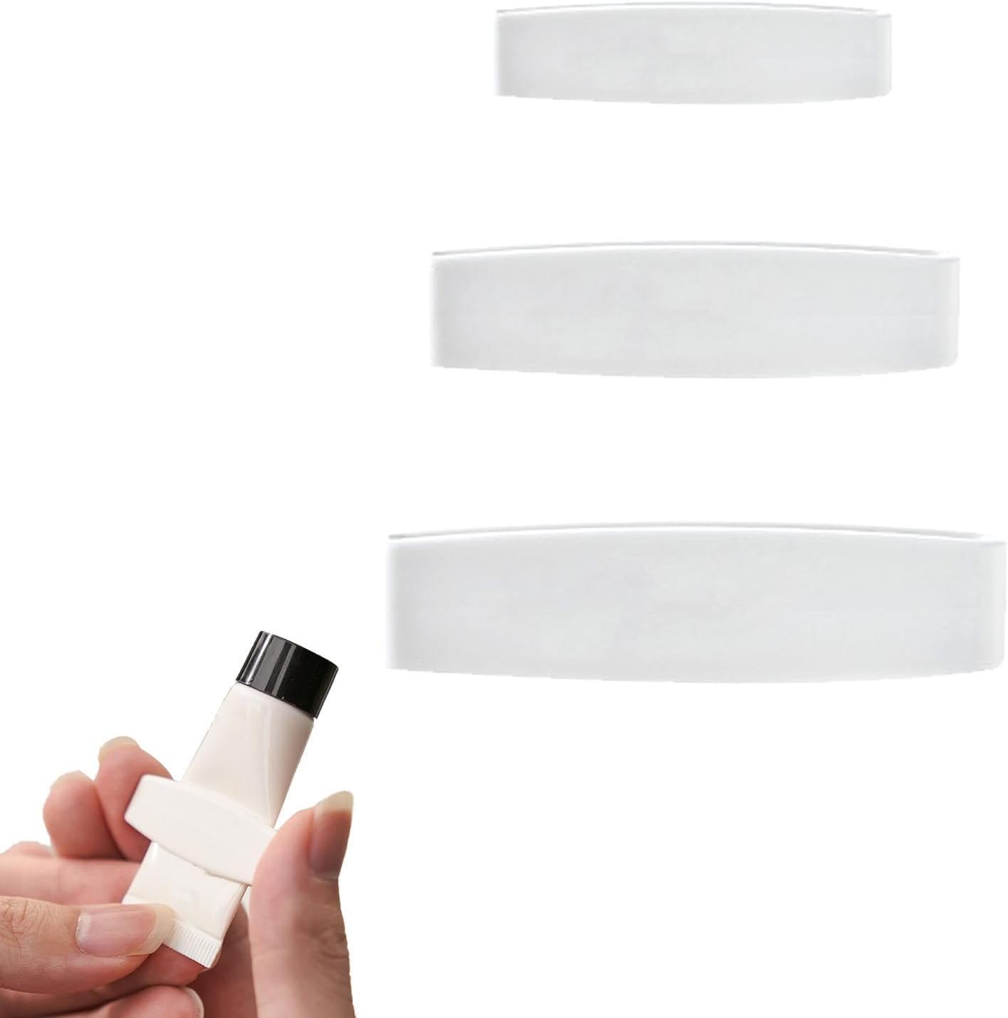 歯磨き粉・化粧品用スクイーザークリップ3個セット 省スペース型軽量ホルダー