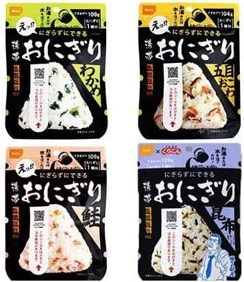 尾西食品 携帯おにぎりセット（わかめ・鮭・五目おこわ・昆布 各2食）8食入り