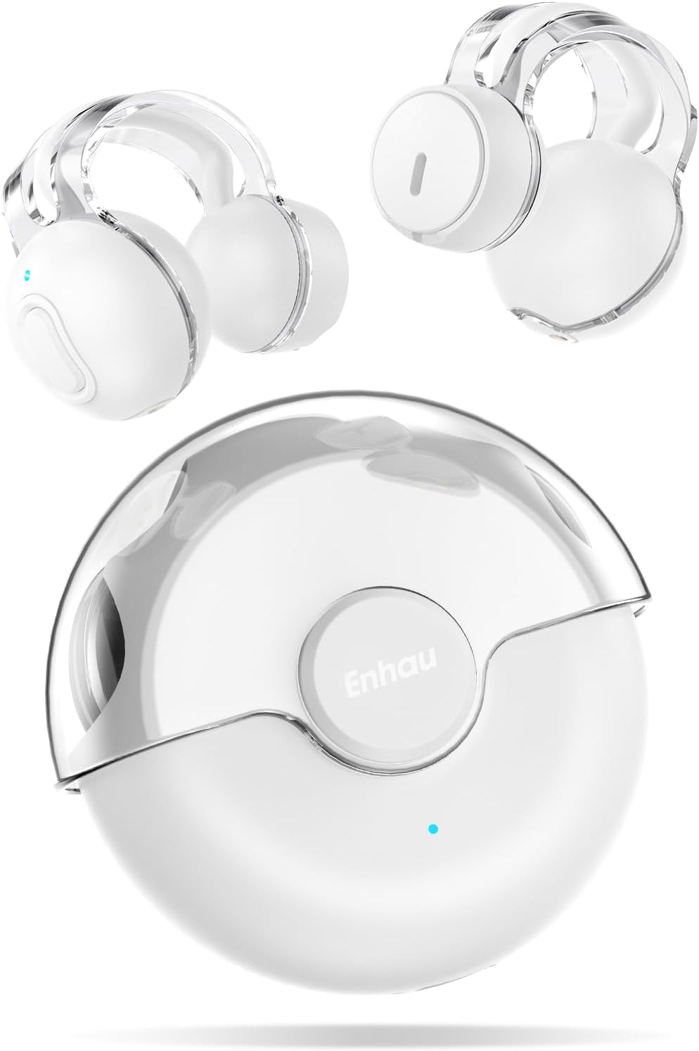 骨伝導ワイヤレスイヤホン【超軽量・低遅延・58時間再生】Bluetooth5.3対応・ハンズフリー通話・マイク付き