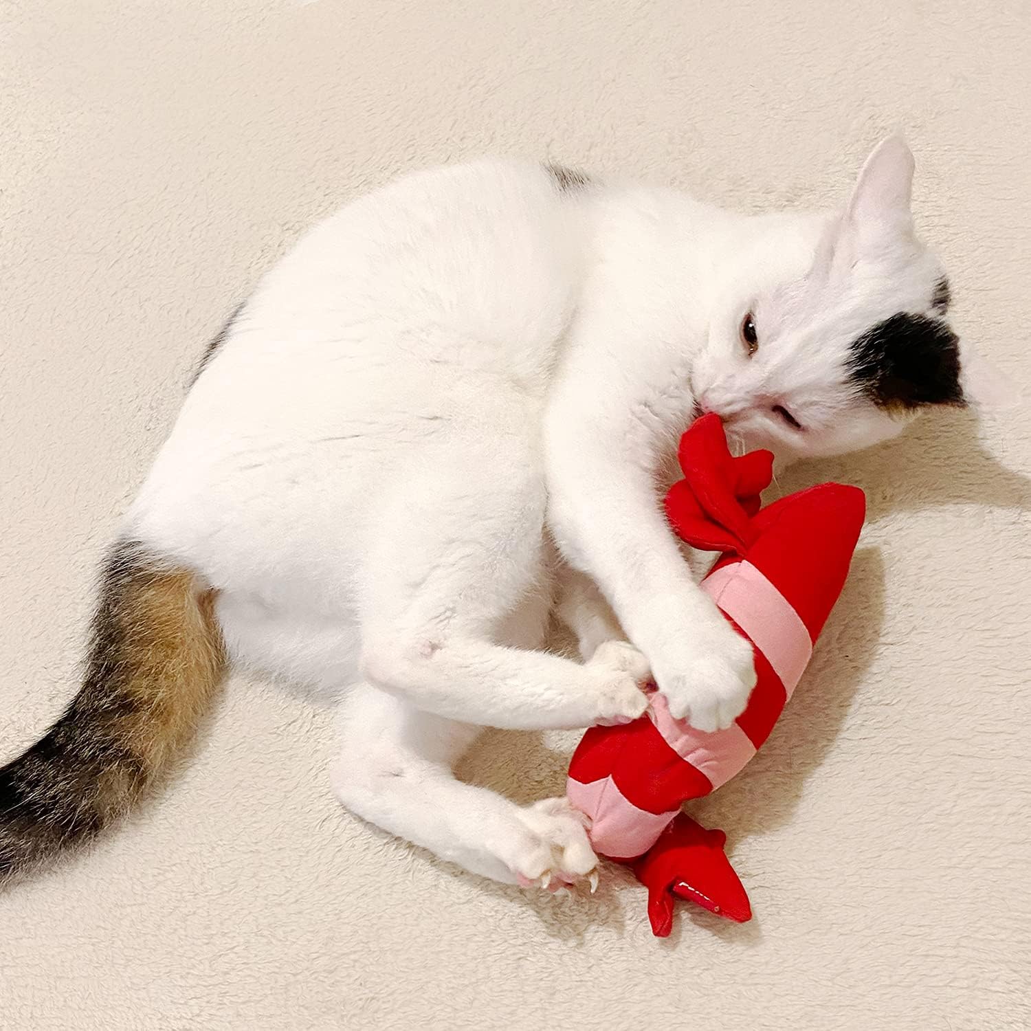 ペティオ 猫用おもちゃ けりぐるみ エビ型