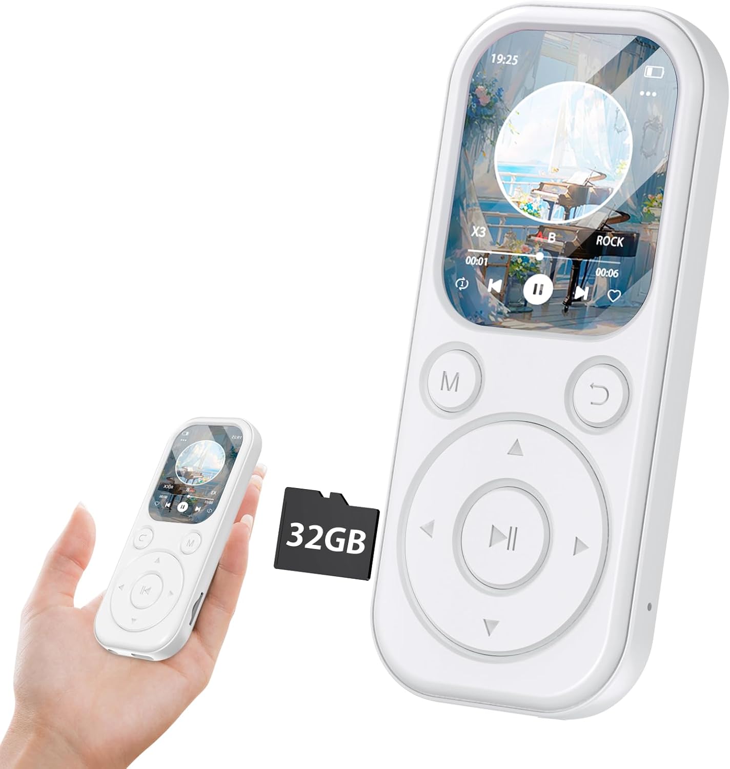 ポータブル音楽プレーヤー Bluetooth5.3対応 32GB 小型デジタルプレーヤー 128GB拡張可能