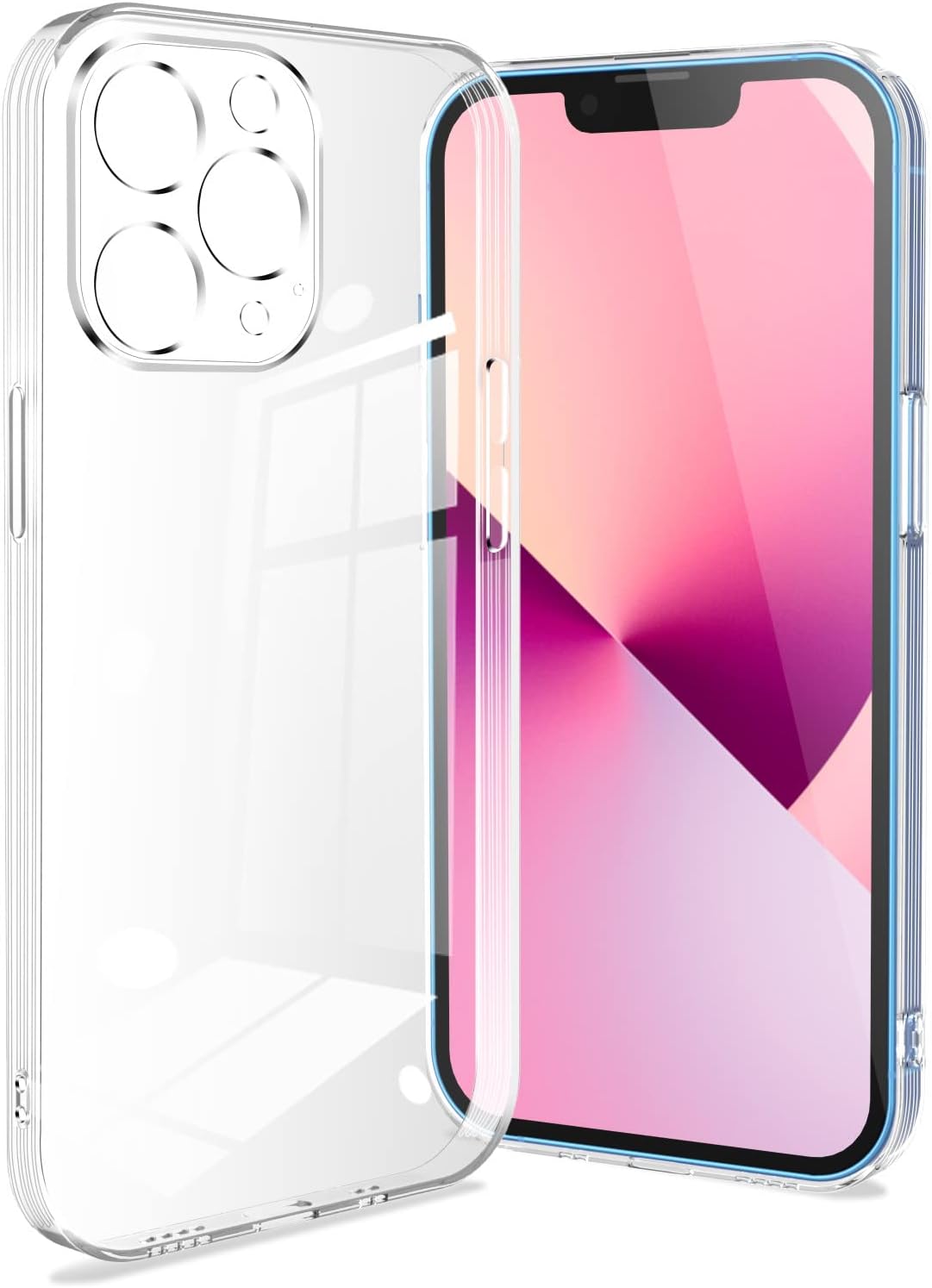 iPhone 13 Pro Max 用 透明薄型ケース 【耐衝撃・黄変防止・Qi充電対応】