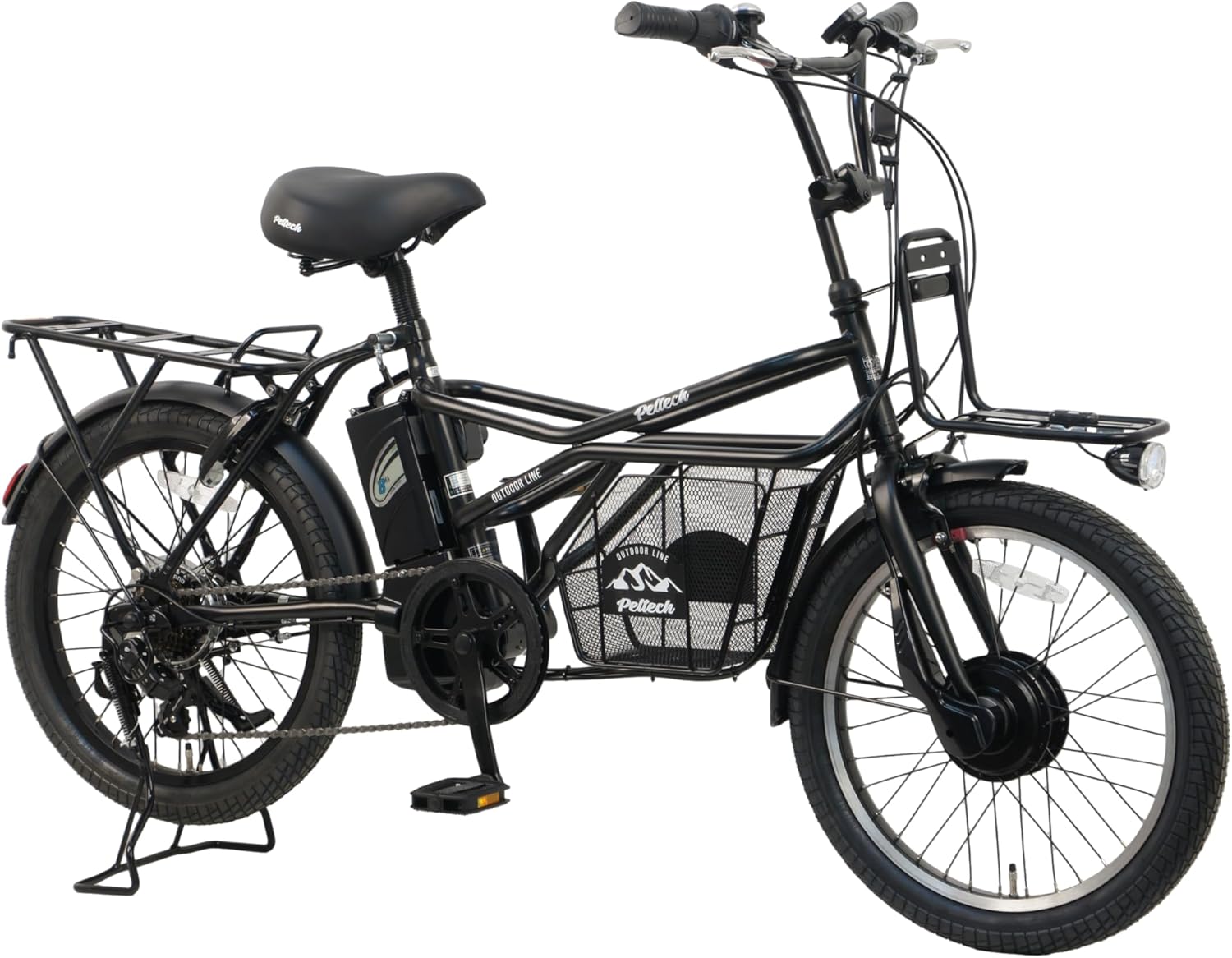 20インチ電動アシスト自転車 ミニベロEカーゴ シマノ外装7段変速 GRC-515L【100％組立済み】