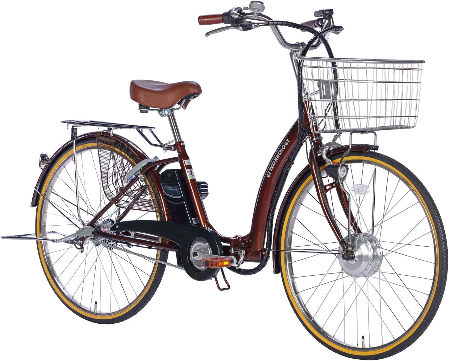 電動アシスト自転車 DA263 折りたたみ式 26インチ シマノ内装3段変速 チョコブラウン
