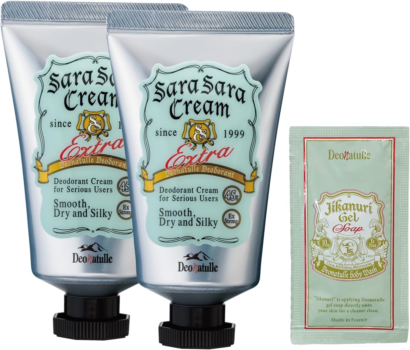 デオナチュレ さらさらクリーム ワキ用 制汗剤（医薬部外品）2個セット + おまけ付き