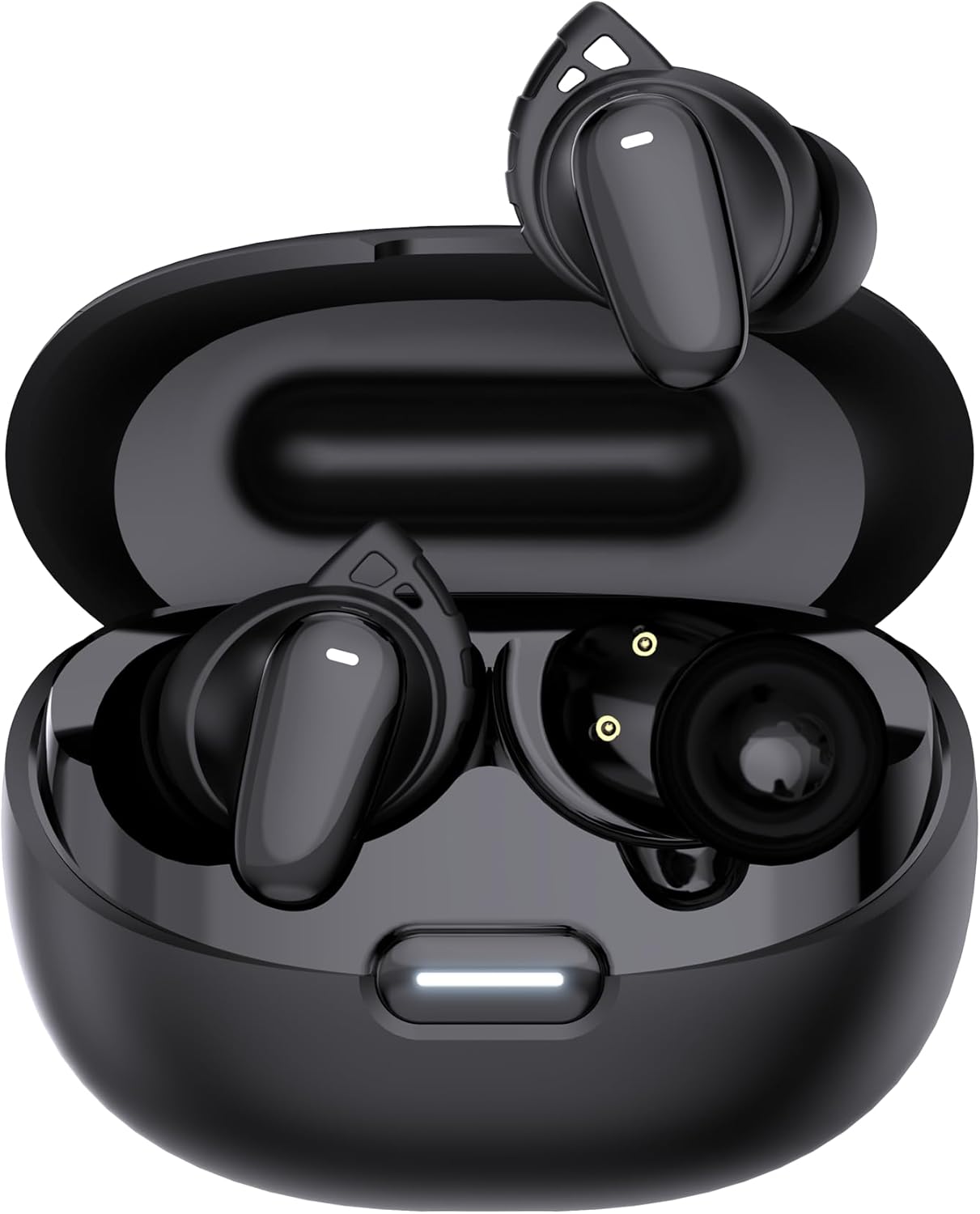 Bluetooth 5.4対応 AIスマートENCノイズキャンセリング ワイヤレスイヤホン IPX7防水 65時間再生
